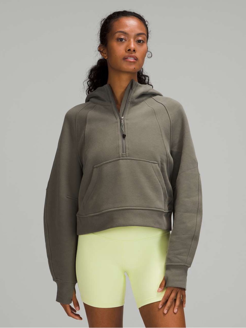 lululemon Scuba Oversized Half-Zip Hoodie- Grey Sage